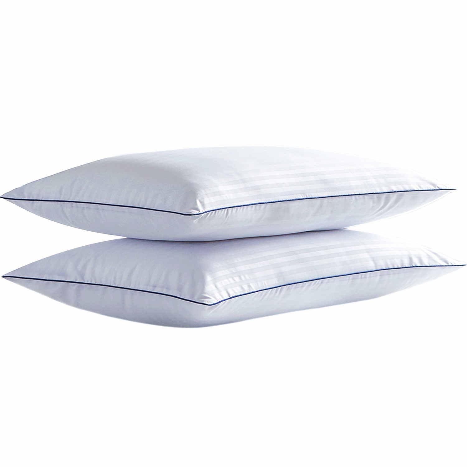 Ifaon Thin Flat Soft Bed Pillows Queen Size Set Of 2 Pack For Sleeping, 20X28 In Hypoallergenic Pillow Down Alternative Fluffy S